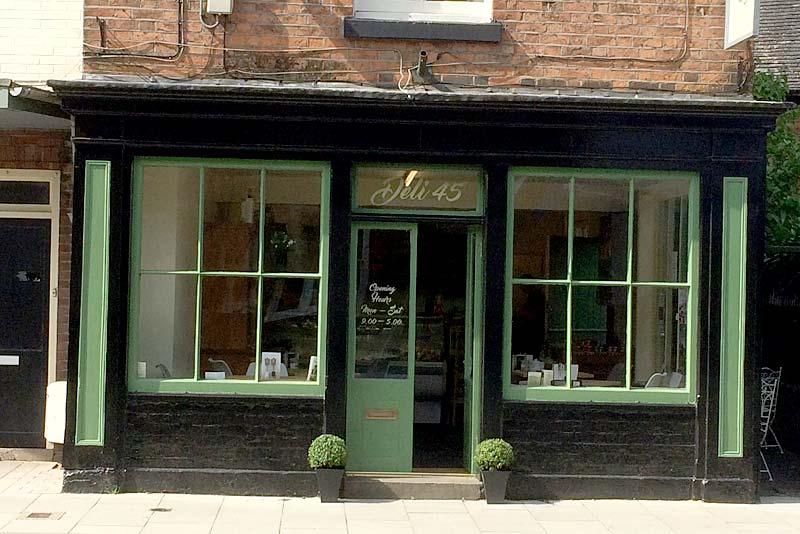Visit Deli 45, Newport Shropshire, for great coffee and cakes 01952 811345
