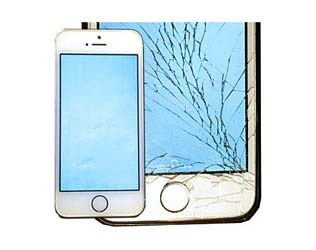 broken iphone screen