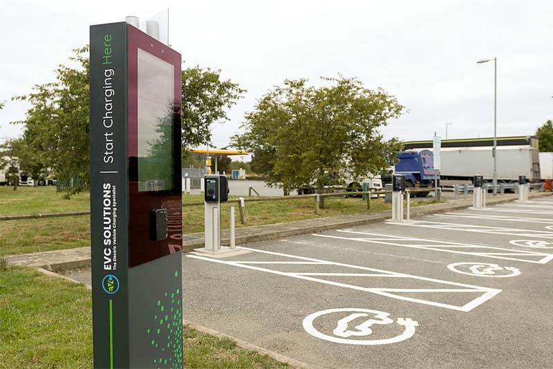 EVC Solutions Commercial Charge Points installed at Top Cash for their workforce & Visitors.