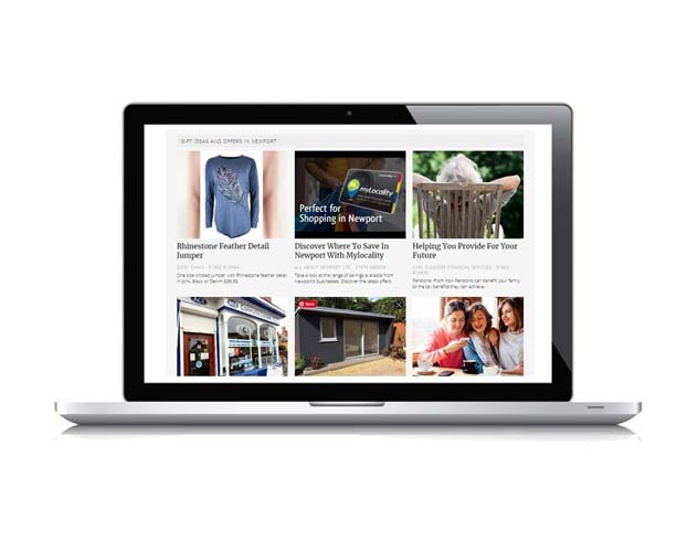 laptop showing allaboutnewport website