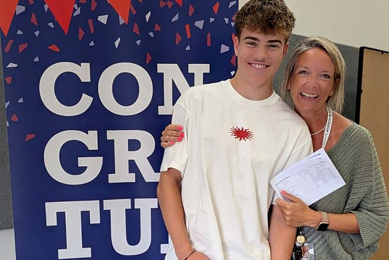 burton borough student celebrates examl results