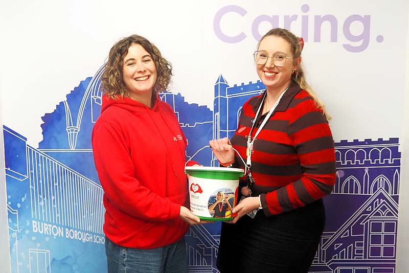 burton borough students wear red for charity