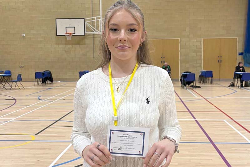 burton borough student attending telford college conference