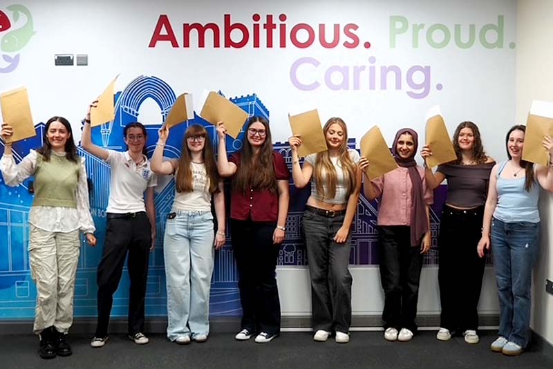 students celebrate gcse results in newport