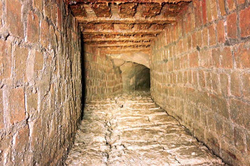 sandstone culvert in church aston