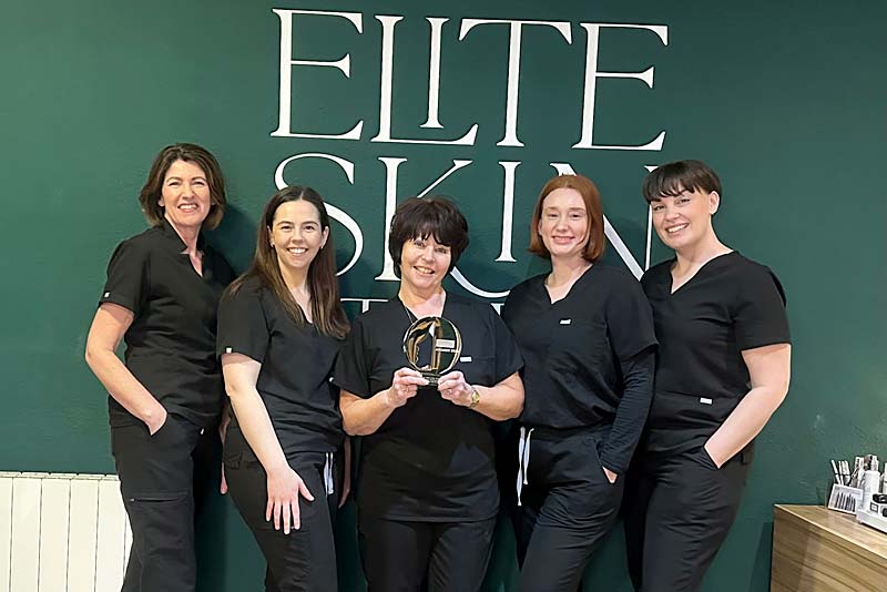 Anne with her team at Elite Skin Studio in newport
