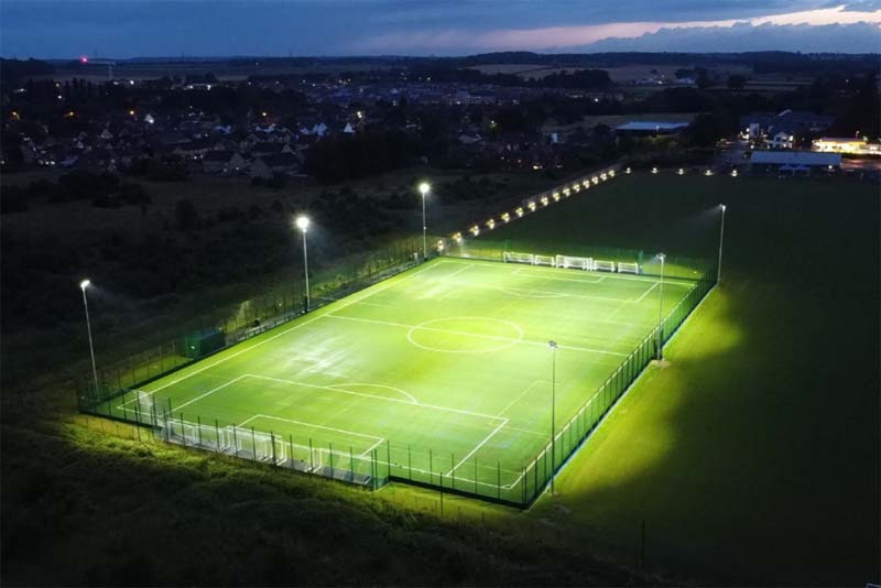 artists impression of floodlit pitch