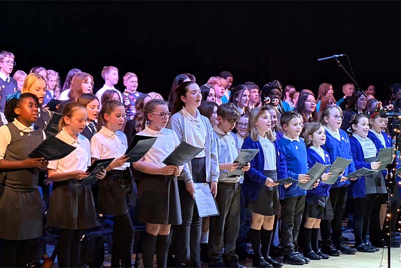 school choirs singing together in shropshire
