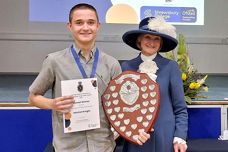 mitchell knight with high sheriff Jane Trowbridge