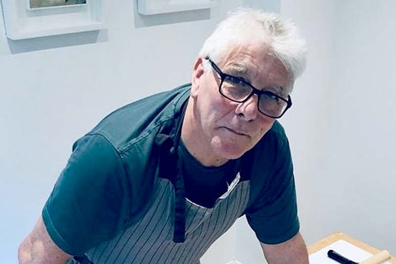 david heath with his paintings