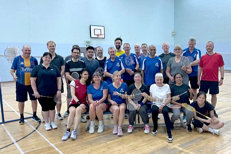 nova badminton club players in newport