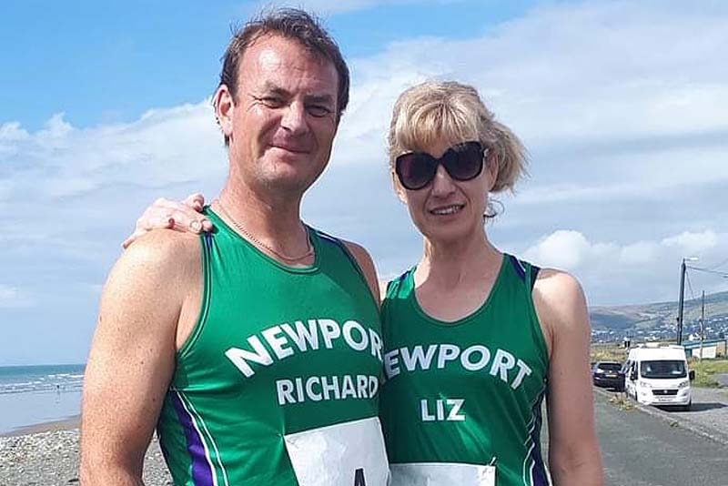 Liz and Richard on Borth Beach