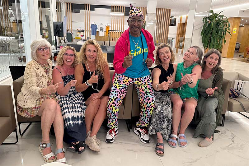 ladies from pulse fitness group with Mr motivator
