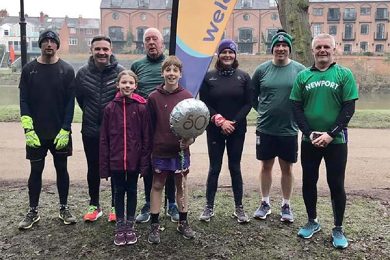 runners line up after park run