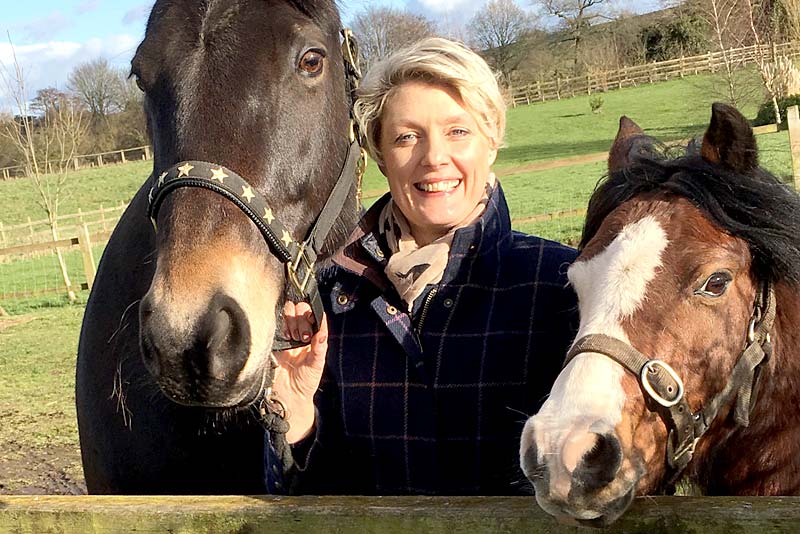 sally western with her horse melody