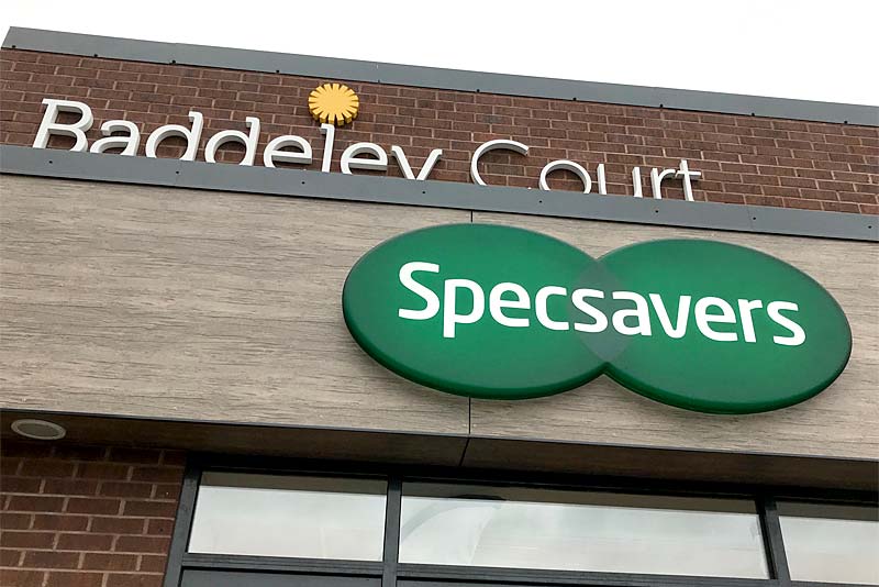 specsavers sign over shop door